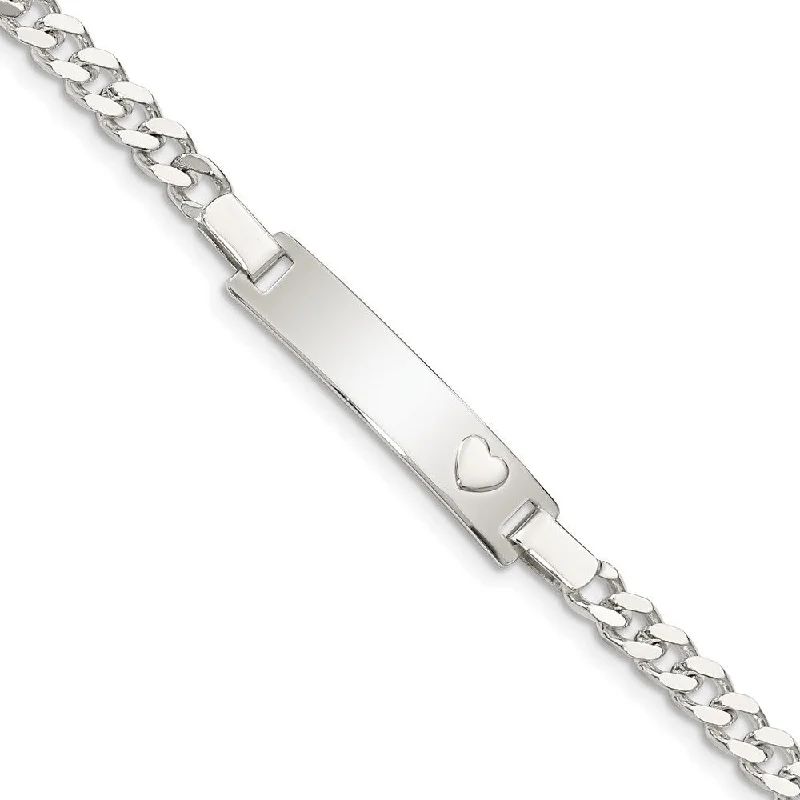 Ladies retro bracelet-925 Sterling Silver 3mm Baby Curb ID Bracelet