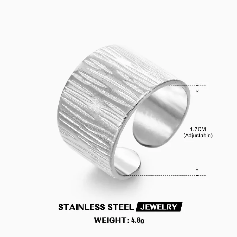 Steel Wide Face Ring