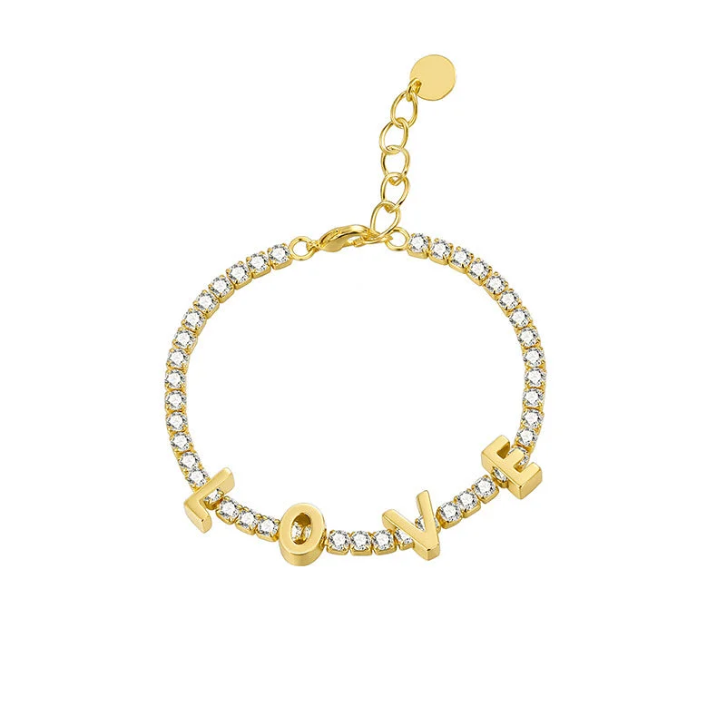 Gold Love Zircon Bracelet