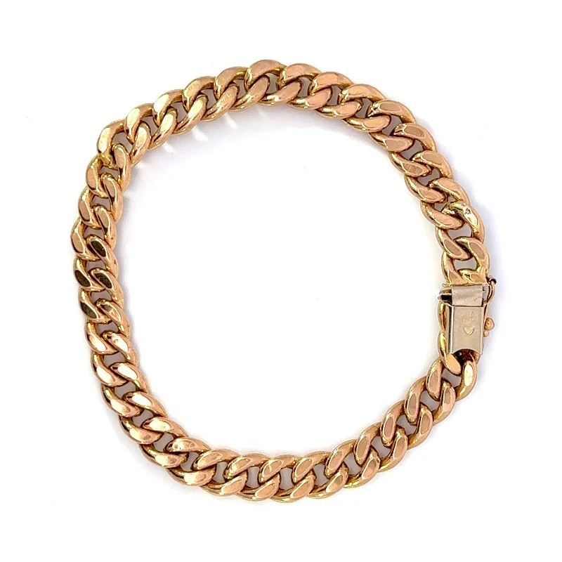 Ladies engraved bangle-Vintage Curb Chain Bracelet no. 22