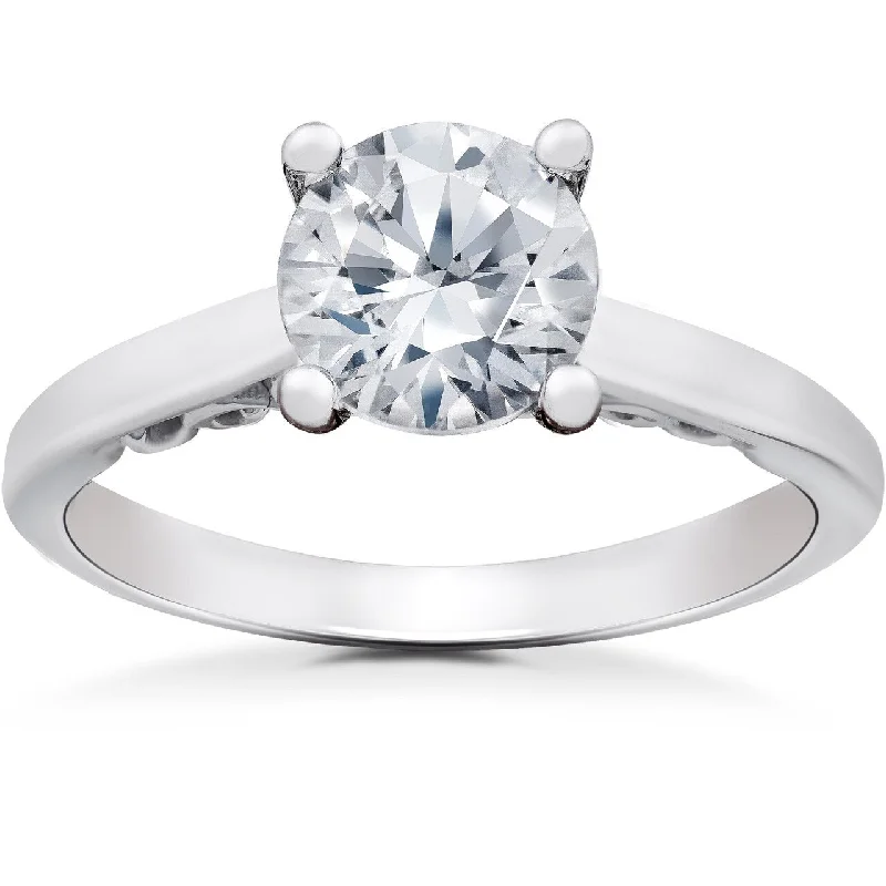 Ladies multi-stone engagement ring-1 ct Lab Grown Eco Friendly Diamond Gabriella Engagement Ring White Gold