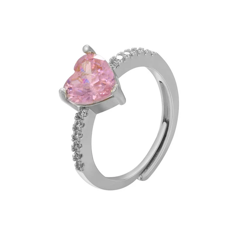 White Gold Color Pink Diamond