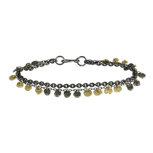 Ladies vintage bracelet-Sarah McGuire | Two Tone Double Chain Kelp Bracelet