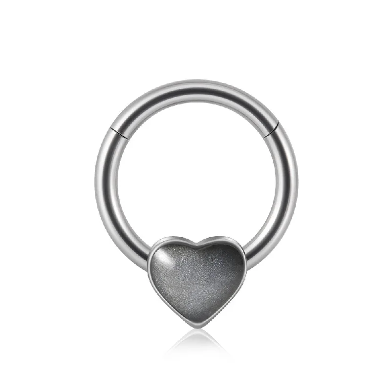 Heart Shape-Starry Sky Black and Gray Stone