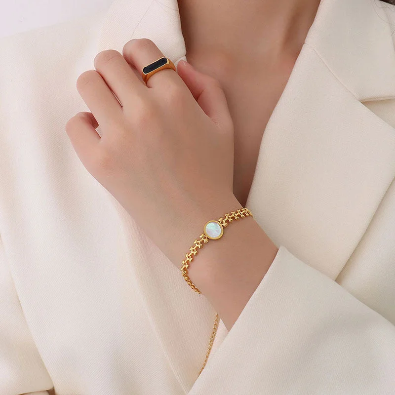 E284-Gold Bracelet 15 + 5cm