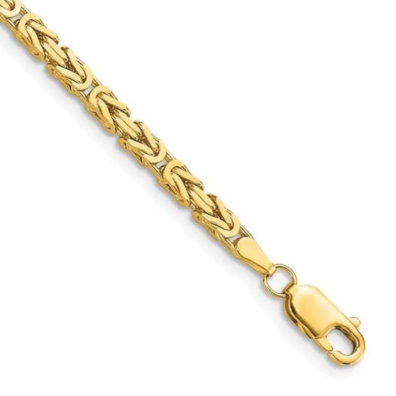 Ladies chain bracelet-14k 2mm Byzantine Bracelet