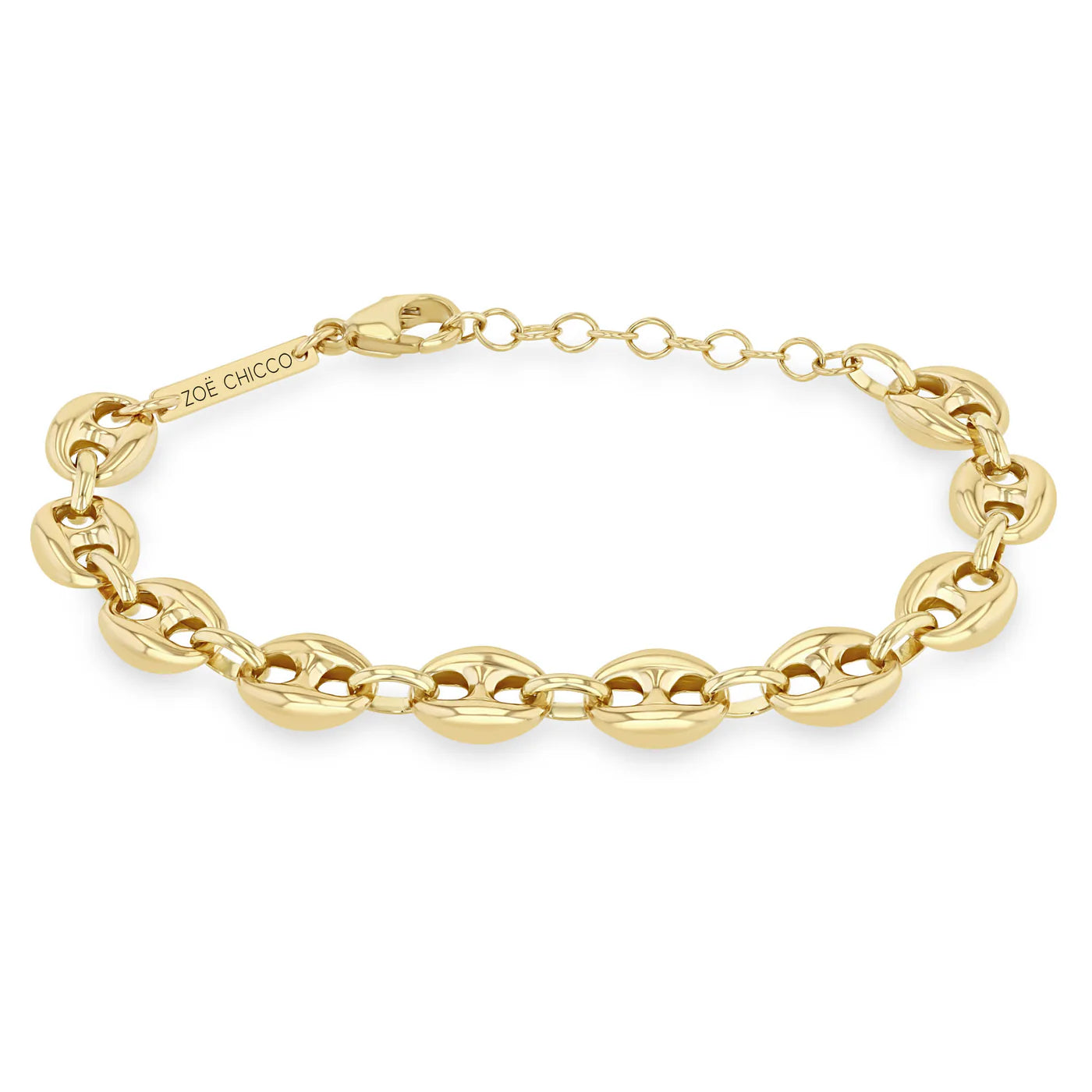 Ladies simple bracelet-Zoe Chicco | Large Puffed Mariner Bracelet