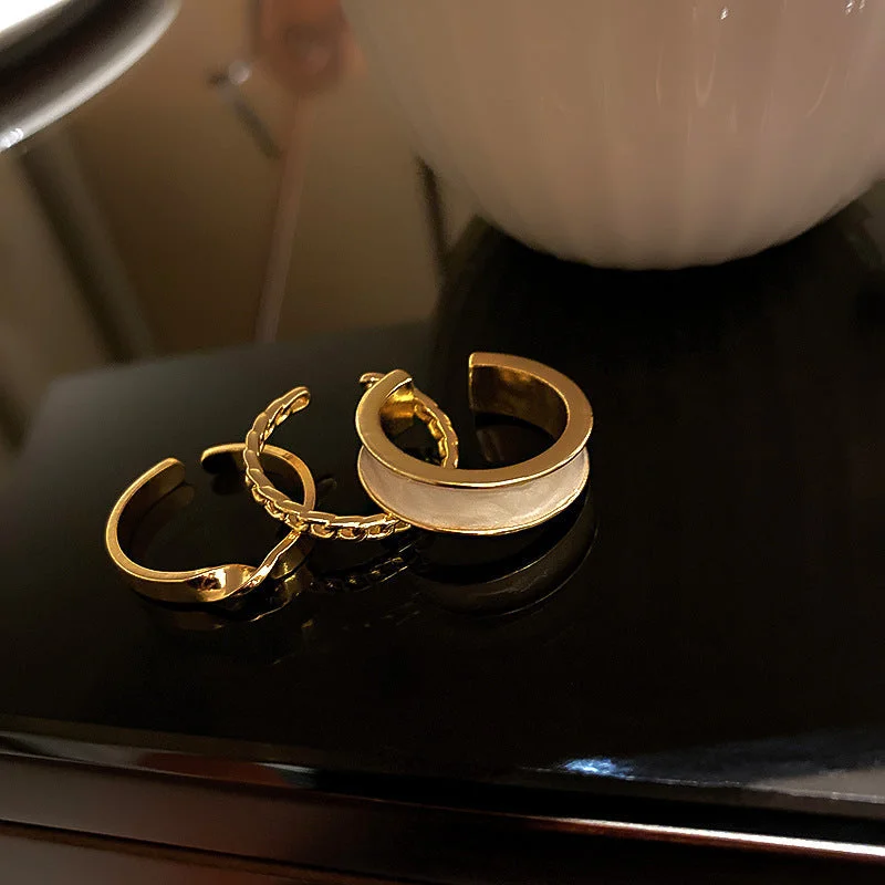 36# Real Gold Plated Ring (3-Piece Set)