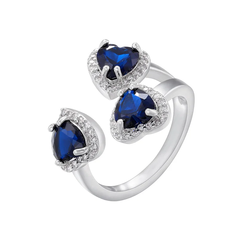 White Gold Color Blue Diamond