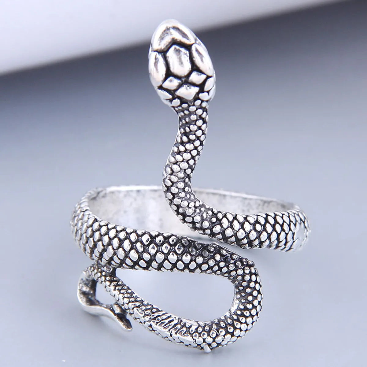 Ladies wedding band ring-Gooddiy Wholesale Jewelry Fashion Retro Auspicious Snake Shaped Ring