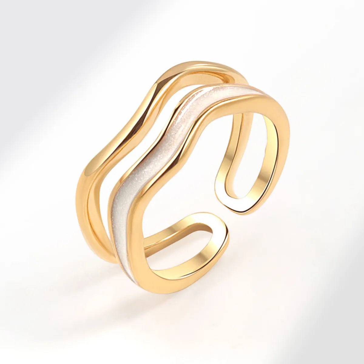 Ladies chunky ring-Wholesale Casual Simple Style Geometric Copper Plating Open Rings