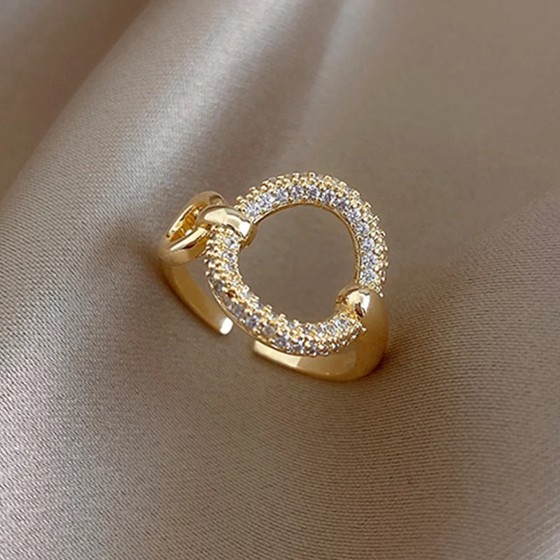 Circle round Hollow Ring (210612a-02）