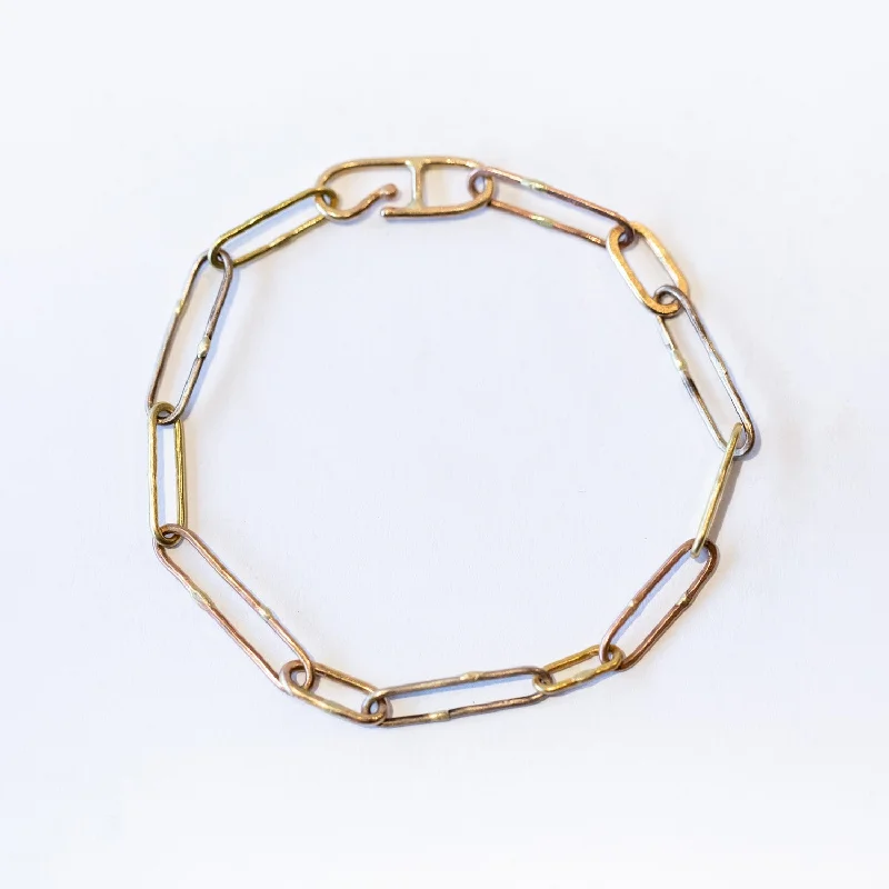 Ladies chain bracelet-Variance Objects | Mixed Gold Link Chain Bracelet